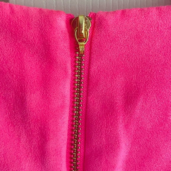 Julie Brown women's pink suede dress size 6 >>#021 - Picture 5 of 10